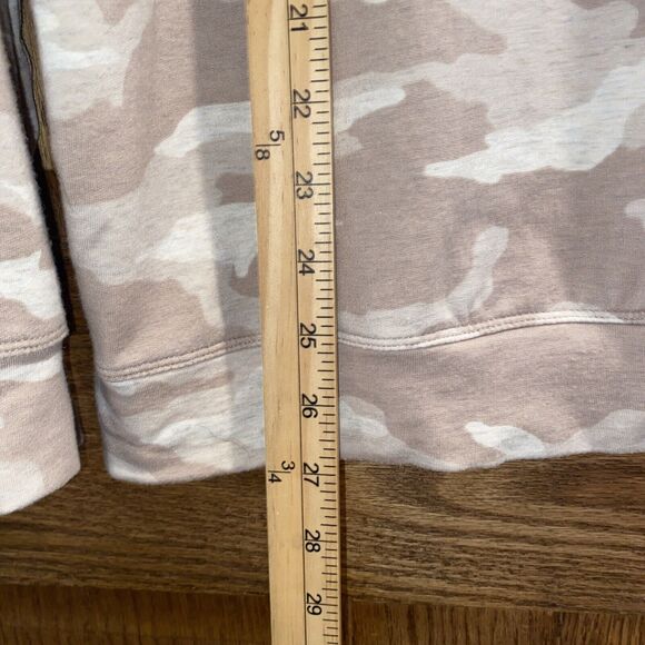 Athleta Balance Pullover Sweatshirt Size Medium Tan Camouflage SOFT Tencel Modal - Picture 5 of 8